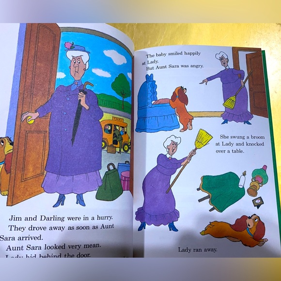 WALT DISNEY PRODUCTIONS PRESENTS LADY AND THE TRAMP VINTAGE 1981 HARDCOVER BOOK - Picture 4 of 13